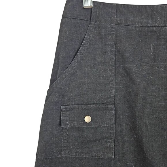 Dockers Womens Black Cotton Skirt Size 12 With Pockets Stylish - Picture 3 of 6